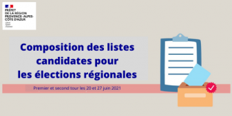 27/05 Élections régionales des 20 et 27 juin 2021 : compositions des listes candidates